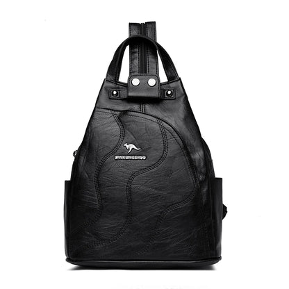 Zaini in pelle da donna Borsa da petto femminile con cerniera Zaino da viaggio Zaino da donna Mochilas Borse da scuola per ragazze adolescenti Sac A Dos