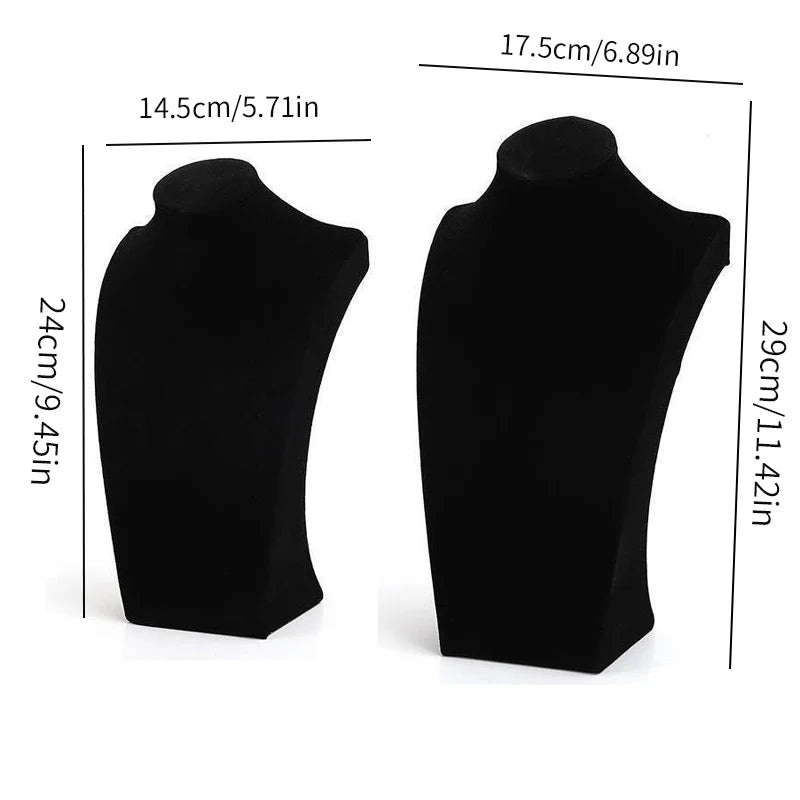 Manichino Lino Velluto Collana Ciondolo Catena Gioielli Busto Collo Espositore Supporto Manichino Collana Ciondolo Vetrina