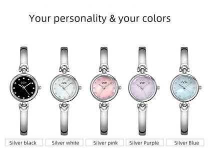 UTHAI W34 Orologio da polso da donna Luce di lusso Semplice squisito quadrante rotondo Orologio impermeabile Lady Fashion Orologi al quarzo coreani