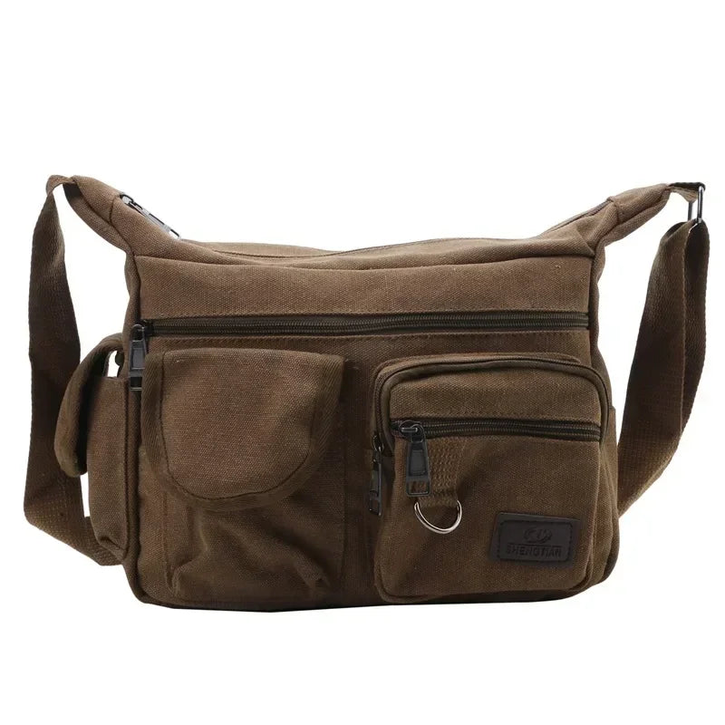 Borsa a Tracolla in Tela da Uomo, Borsa Casual da Viaggio, Borsa Messenger di Lusso, Borsa a Mano di Alta Qualità, Borsa da Petto alla Moda