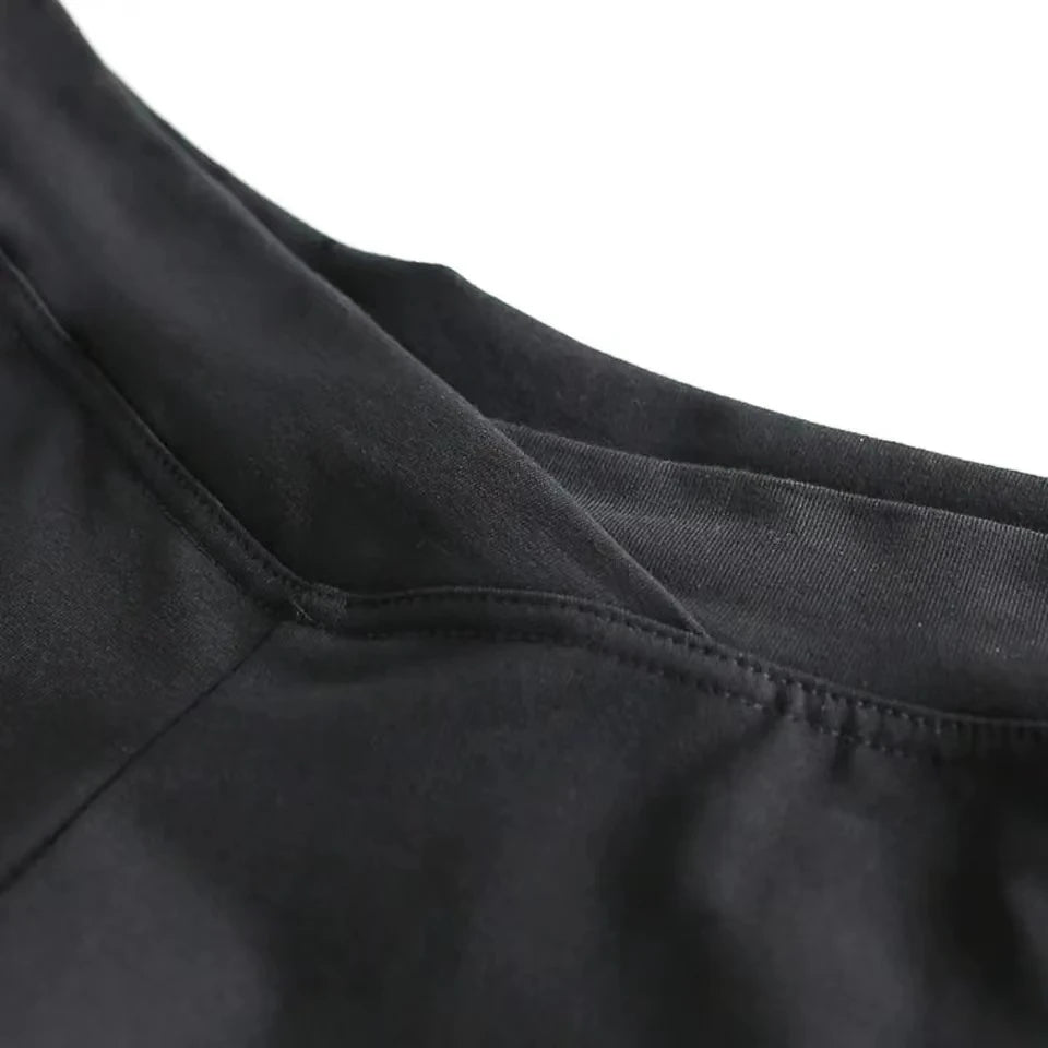 Pantaloncini Sportivi Casual Ultra Corti Neri Semplici da Donna per Danza, Fitness e Corsa, Estivi, Attillati, a Vita Bassa, Sexy, Stile Coreano