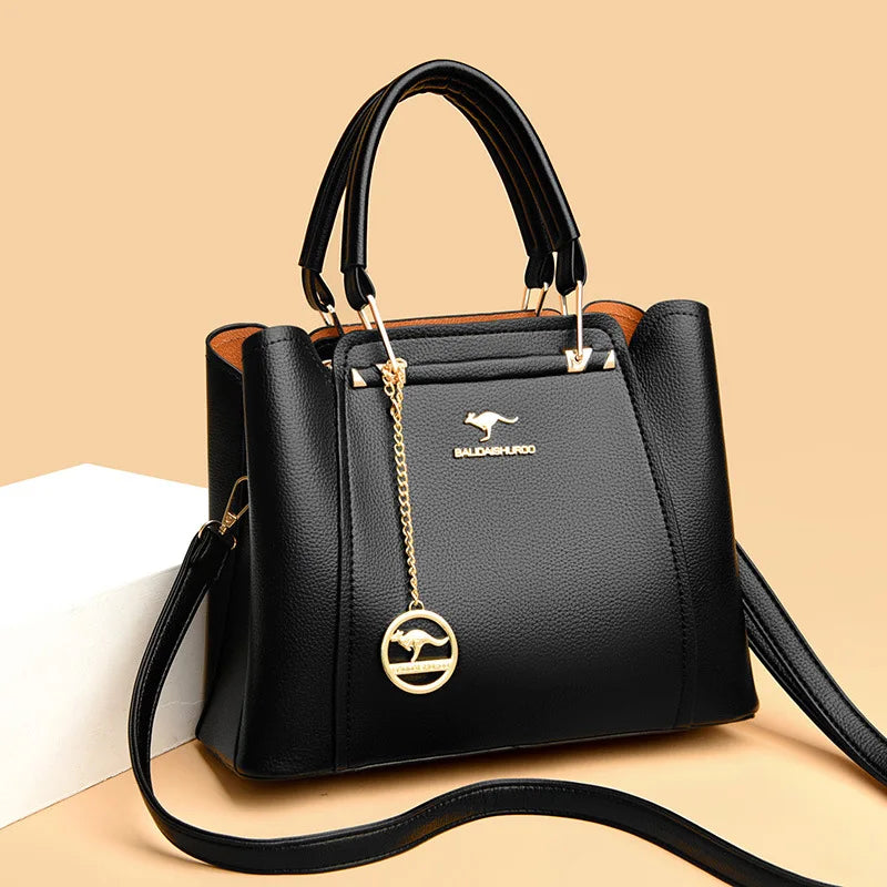 Borse di lusso in morbida pelle Borse da donna Designer 3 strati Borsa a tracolla con tracolla Sac Borsa da donna per lo shopping di grande capacità