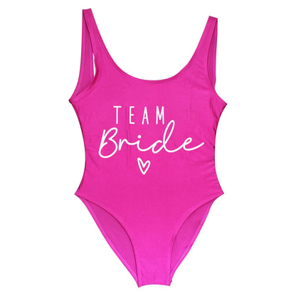 S-3XL Maillot de bain blanc une pièce Équipe de la mariée Maillot de bain de fête de célibataire pour femme Maillot de bain de poule Maillot de bain de piscine