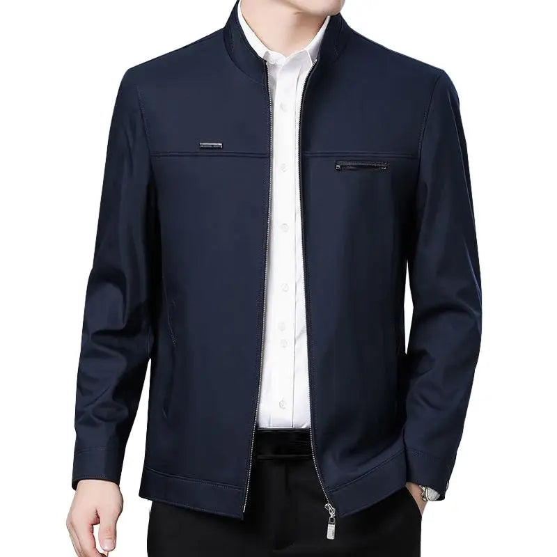 Giacca da uomo primavera autunno Giacca da lavoro casual sottile da uomo Cappotto da ufficio Cappotto da uomo Giacche sociali per uomo Capispalla Nero M-XXXL