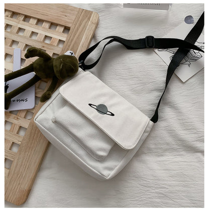 Borsa a tracolla per studenti con collage casual Borsa piccola da donna Borsa a tracolla in tela per donna Borse a tracolla con stampa Bolsas Sac