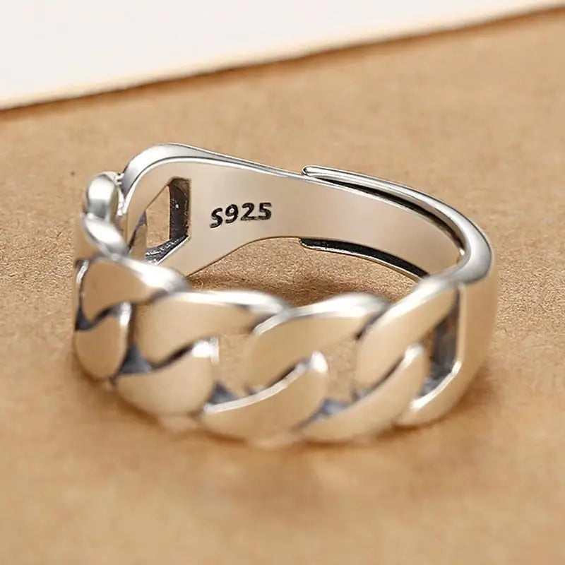 Anelli in Argento Sterling 925, Nuovi Gioielli da Festa, Charm Vintage, Design Geometrico a Doppio Strato, Accessori Regalo, Dropshipping