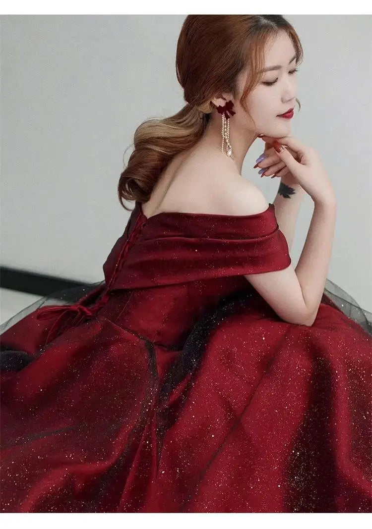Abiti da ballo da sera eleganti e sexy con scollo a barchetta per le donne Estate 2023 Abiti da cerimonia per feste di compleanno per ospiti Abiti per occasioni formali