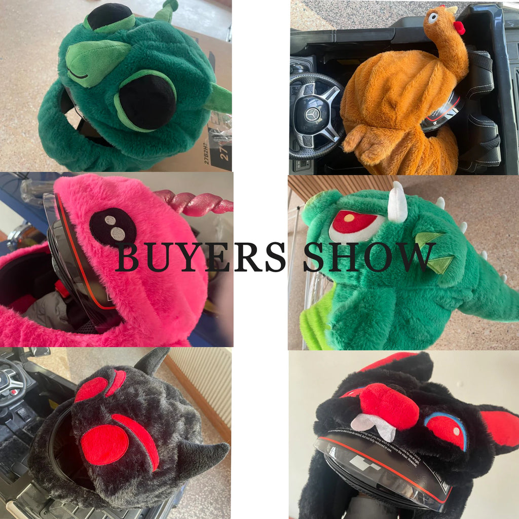 Cappello Decorazione Protezione Copricapo Cartone animato Peluche Set Custodia protettiva a pieno facciale Coniglietto di sicurezza per moto