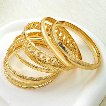 Set da dieci pezzi di eleganti gioielli con bracciale per banchetti nuziali color oro e argento folk bohémien retrò a faccia larga