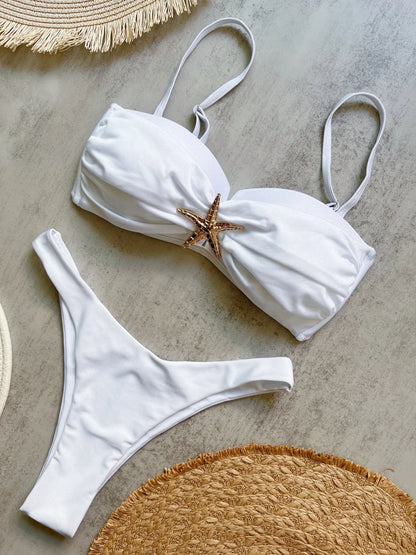 Bikinis Push Up 2025 Maillot de Bain Femme Sexy Maillot de Bain Femme Tanga Patchwork Bikini Ensemble Maillot de Bain Biquini Maillots de Bain