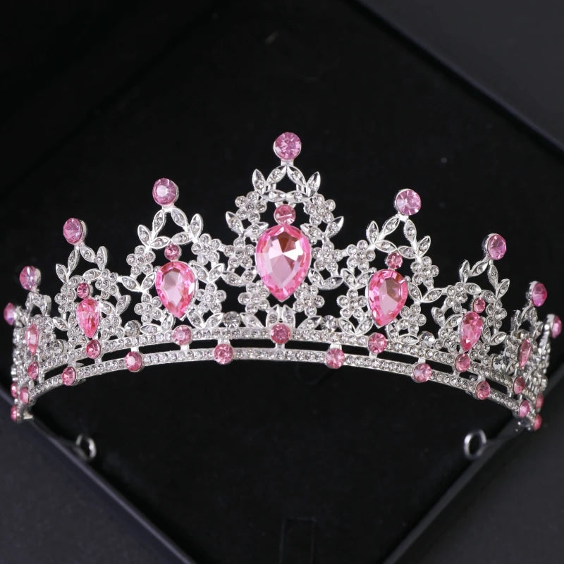 Diademi e corone di cristallo barocchi Festa con strass Prom Diadema Fascia da sposa Accessori per capelli da sposa Gioielli Corona Tiara Regalo