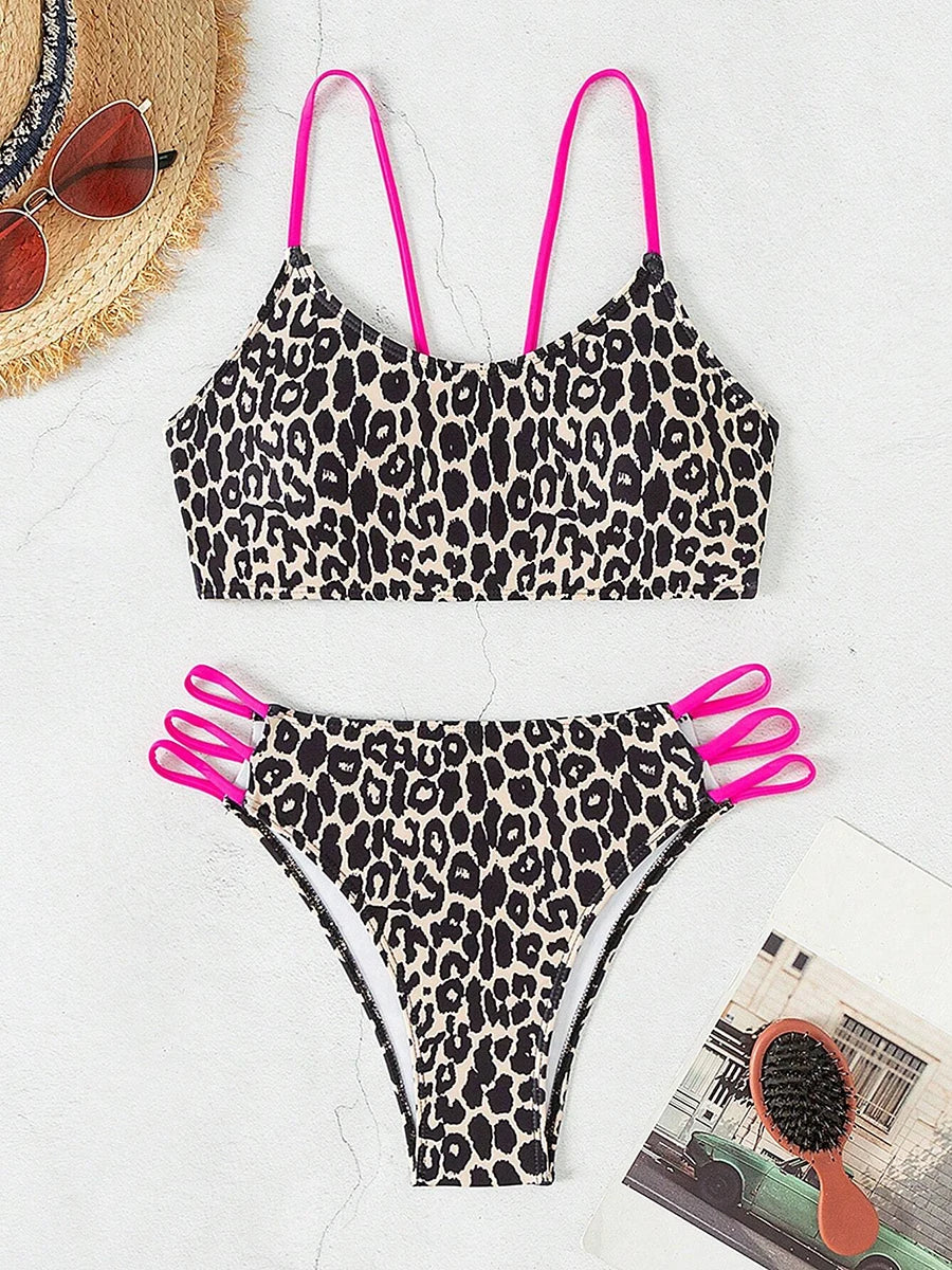 Sexy Leopard Micro Bikini 2026 Damen Badeanzug Weibliche Bademode High Waist Bikini Sets Brasilianischer Bandeau Strandmode Badeanzug