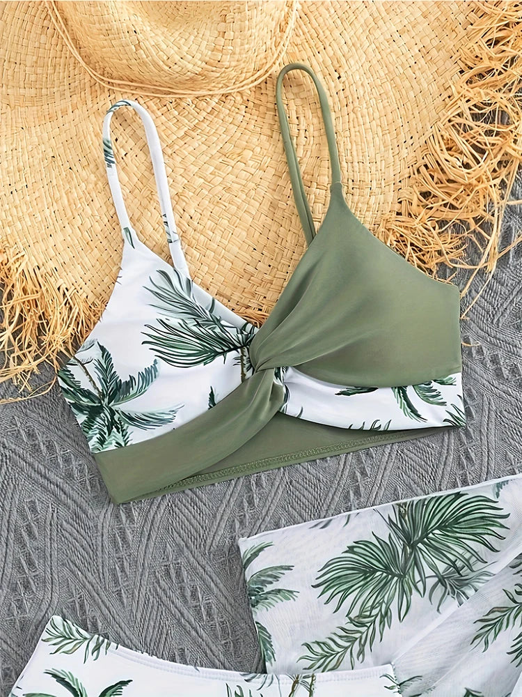 Costume da bagno per ragazza grande da 7-14 anni Costume da bagno separato per giovani Ragazza adolescente Costume da bagno bikini a 3 pezzi Costume da bagno estivo per ragazza