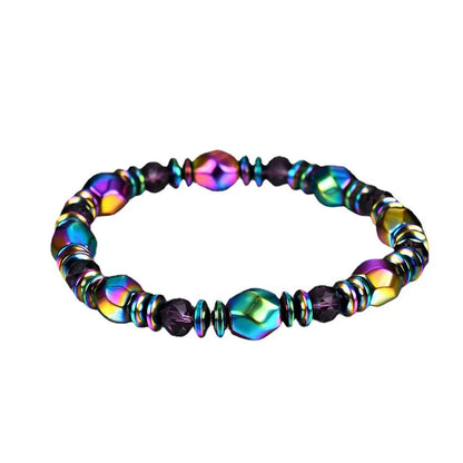 Bracciale energetico magnetico colorato per uomo Terapia sanitaria Slim Il corpo Braccialetti irregolari in pietra naturale Regali per un amico