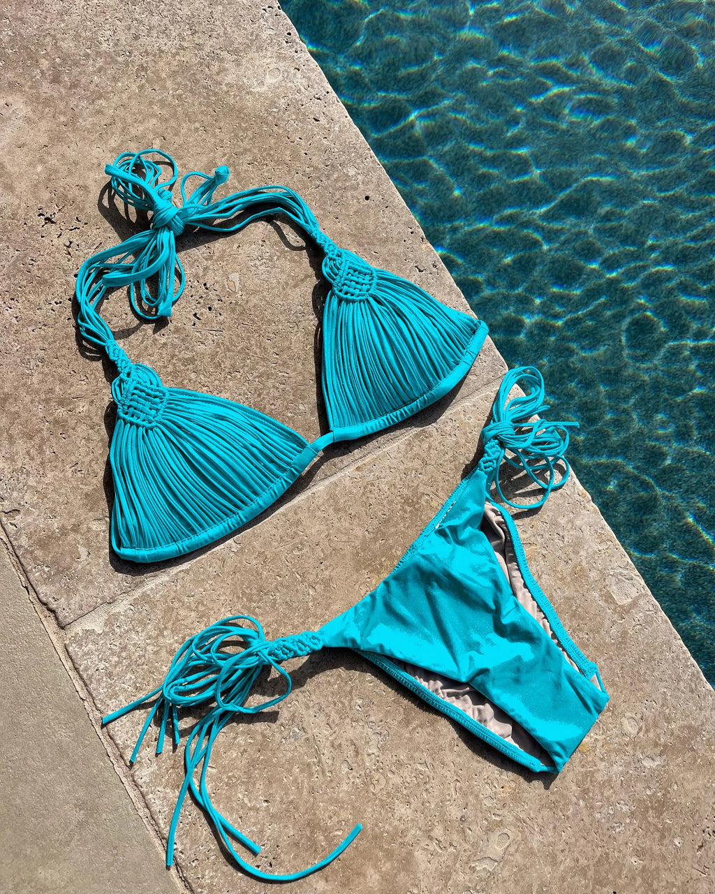 2025 Nuovo Fasciatura Strisce Bikini Brasiliano Costumi da Bagno Costume da Bagno da Donna Due Pezzi Set Femminile Sexy Lace up Mujer Beachwear Estate