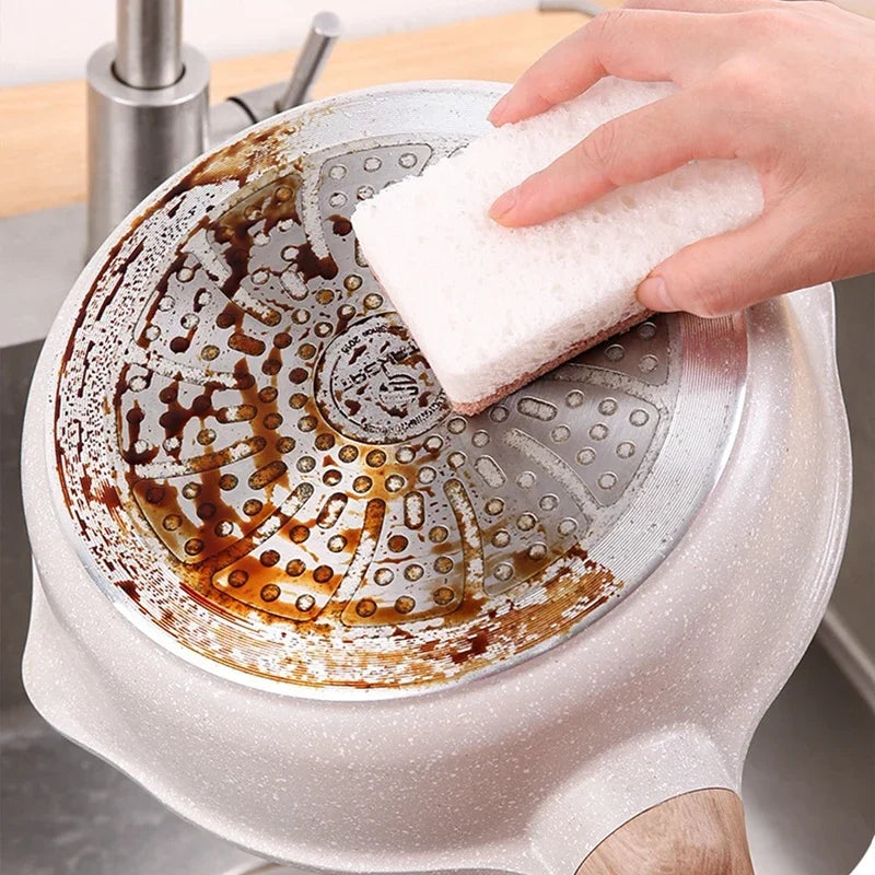 6 pz/set Spugne Scrub Naturale Spugna per lavare i piatti Sicuro Naturale Sisal Pasta di Legno Spugna di Microfibra di Cotone Spugna Da Cucina Per La Casa
