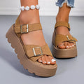 Sandali Estivi Chunky con Zeppa 5cm, Ciabatte Casual da Donna con Plateau e Fondo Spesso per la Spiaggia 320