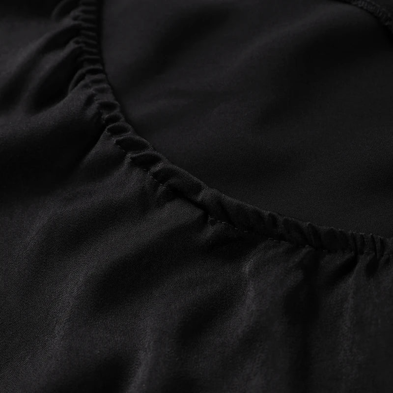 Abito Lungo Sexy Senza Maniche con Nastro, Elegante Vestito da Donna Slim in Raso con Schiena Scoperta e Lacci, Abito da Festa alla Moda 2026, Tinta Unita, per Vacanze, da Donna