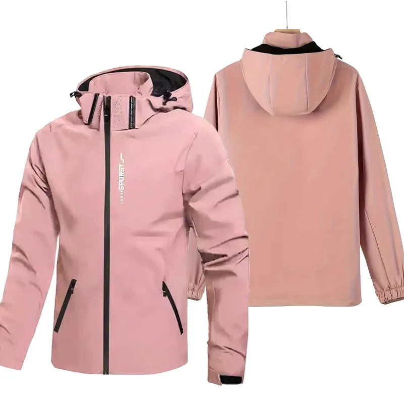 Giacca Antivento per Sport all'Aperto da Uomo e Donna, Impermeabile per Primavera/Autunno, Cappotto da Escursionismo con Cappuccio, Impermeabile con Logo Personalizzato