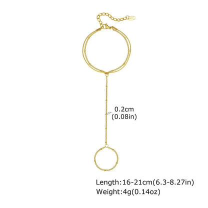 Bracciale a catena con ciondolo a forma di cuore o rotondo in acciaio inossidabile