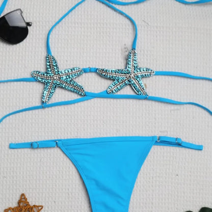 2026 Women's 2-Piece Bikini Set Starfish Decor Sexy Bra Swim Swimming Suit Designer Summer Beach Swimwear