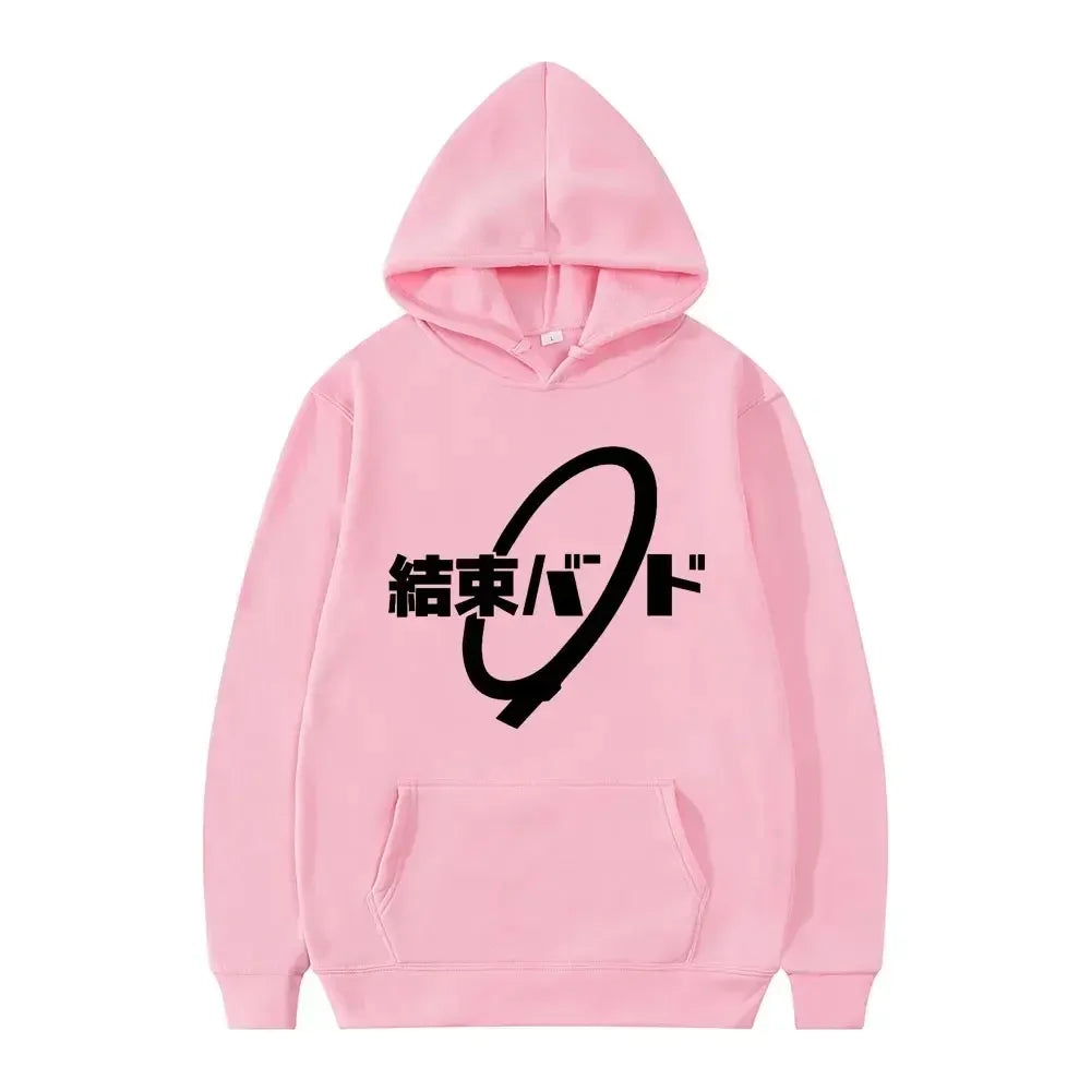 Anime Cos BOCCHI THE ROCK! Felpa con cappuccio Kessoku Band Logo coppie felpe con cappuccio Goto Hitori Ijichi Nijika Cospaly oversize manica lunga maschile