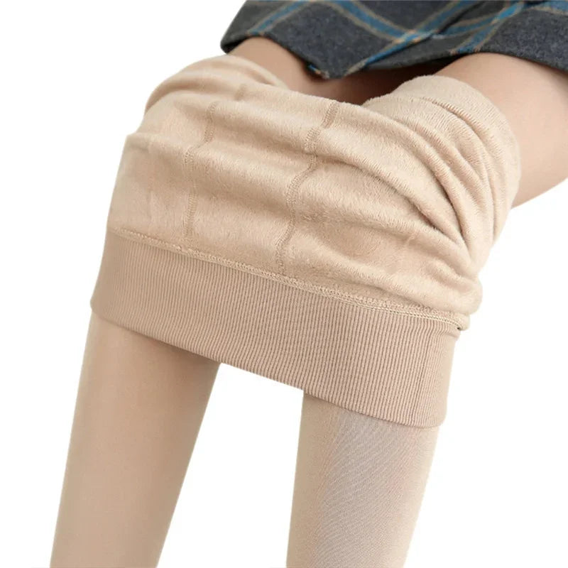 Leggings invernali per donna Leggins caldi Leggins in velluto tinta unita Leggings a vita alta Leggings elasticizzati dropshipping