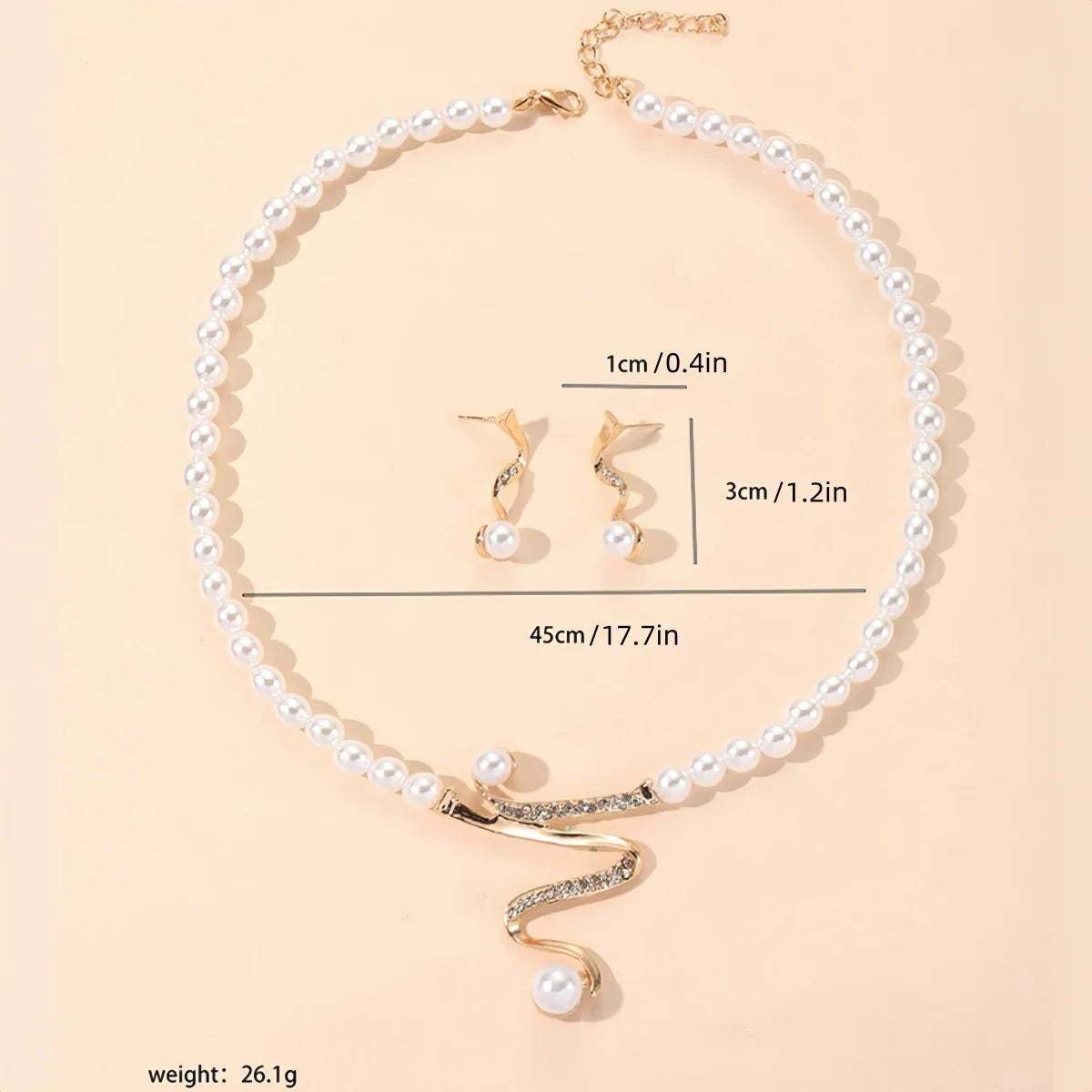 1 set di nuove donne da sposa festa di nozze imitazione perla strass collana orecchini set di gioielli