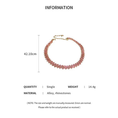 Collana girocollo di lusso con strass pieni lucidi per le donne Collane di cristallo geometriche personalizzate Regali per feste di gioielli da sposa