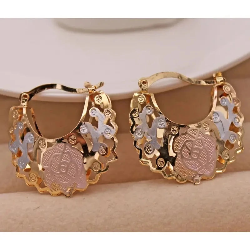 Eleganti orecchini a cerchio placcati in oro 14K per le donne-perfetti per matrimoni, feste e compleanni