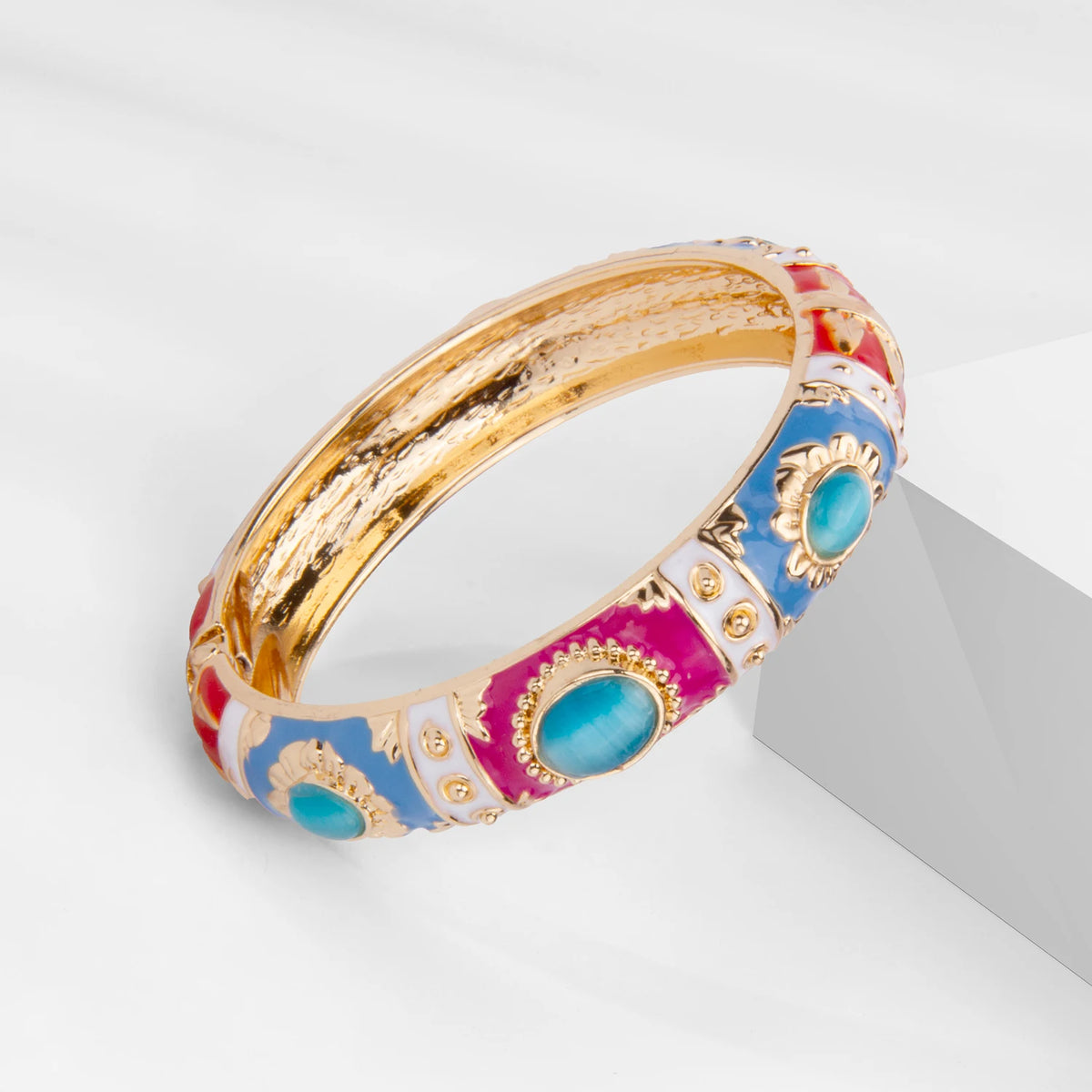 Bracelet en émail pour femmes, jonc à main hawaïen, indien, cloisonné, bijoux africains, bracelets de créateurs bohèmes pour femmes, cadeaux