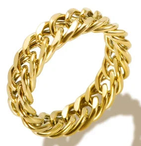 Anello minimalista con cuore d'amore in acciaio inossidabile per donna Anelli con zirconi intarsiati Gioielli di moda romantici impermeabili color oro