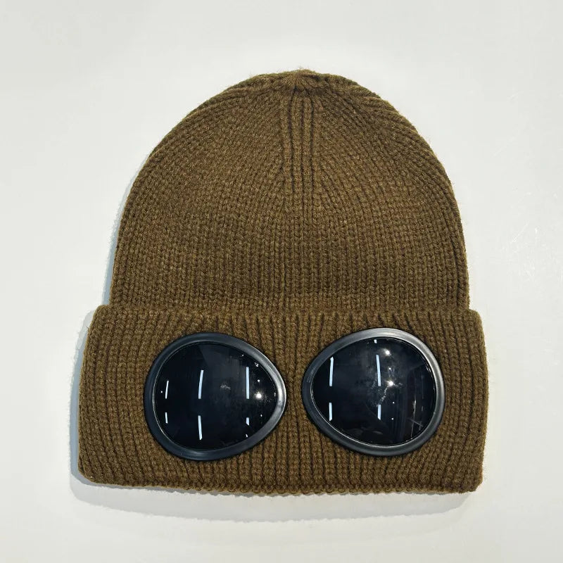 Berretto Invernale Unisex con Design per Occhiali, Protezione Antivento per le Orecchie, Cappello Caldo Lavorato a Maglia per Uomini e Donne, Sport all'Aperto