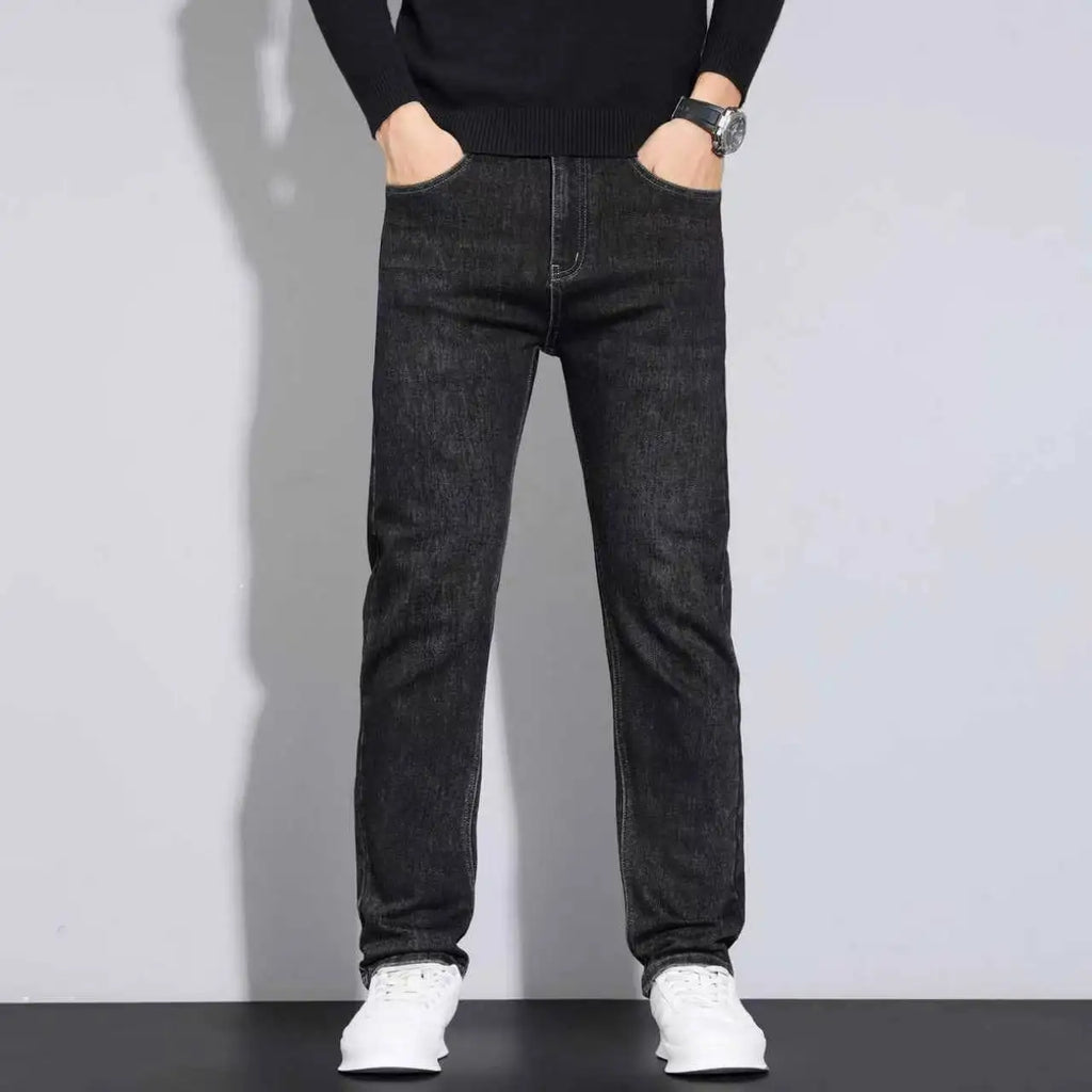 Jeans da Uomo Business Nuovo Stile 2026 Casual Elasticizzati Classici Blu Neri Pantaloni da Lavoro in Denim Abbigliamento Maschile