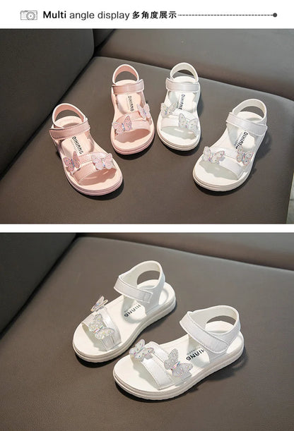 Mädchen-Sommersandalen Bunte Schleifensandalen für Kinder Rutschfeste Schuhe Mädchenschuhe verschleißfeste weiche Sohle Kostenloser Versand