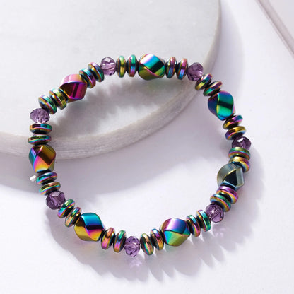Bracciale energetico magnetico colorato per uomo Terapia sanitaria Slim Il corpo Braccialetti irregolari in pietra naturale Regali per un amico