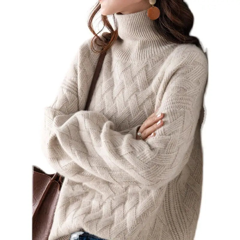 2024 nuove donne maglione allentato inverno casual chic cashmere oversize maglione spesso pullover pullover manica lunga femminile S-3XL