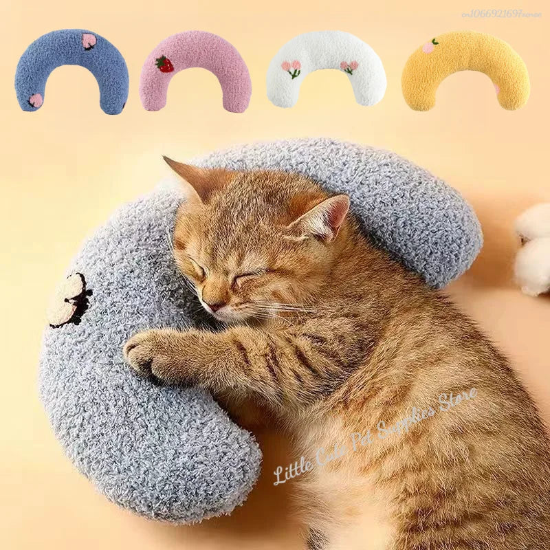 Pet Piccolo cuscino Moda Protezione per il collo Sonno profondo Cucciolo Gattino Cuscino a forma di U Cane Gatto Poggiatesta Cuscino per dormire Forniture per animali domestici