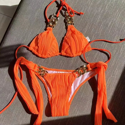 Sommer Sexy Bikinis 2025 Damen Bademode Weiblicher Badeanzug Schwimmbekleidung Badeanzüge Brasilianisches Bikini-Set Strandbekleidung Pool-Bader
