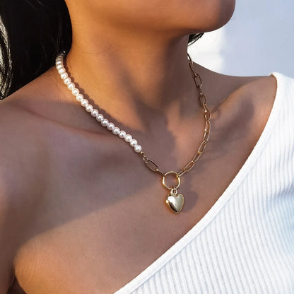 2023 tendenza elegante gioielli da sposa grande collana di perle per le donne moda imitazione perla verde rosa pietra di colore collana girocollo