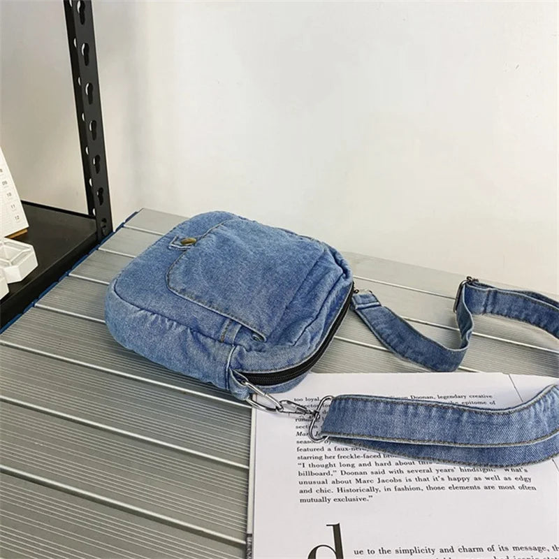 Borsa da donna Casual in Denim 2023 borse a tracolla a tracolla estive di tendenza per borse e borsette per telefono da studente borsa a tracolla per Jeans