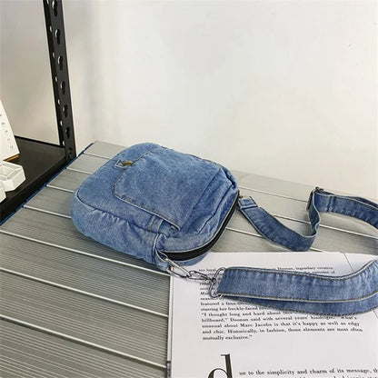 Borsa da donna Casual in Denim 2023 borse a tracolla a tracolla estive di tendenza per borse e borsette per telefono da studente borsa a tracolla per Jeans