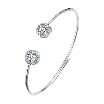 Braccialetti con polsino color oro con geometria di lusso per le donne Braccialetti con zirconi cubici alla moda INS Gioielli per feste quotidiane.