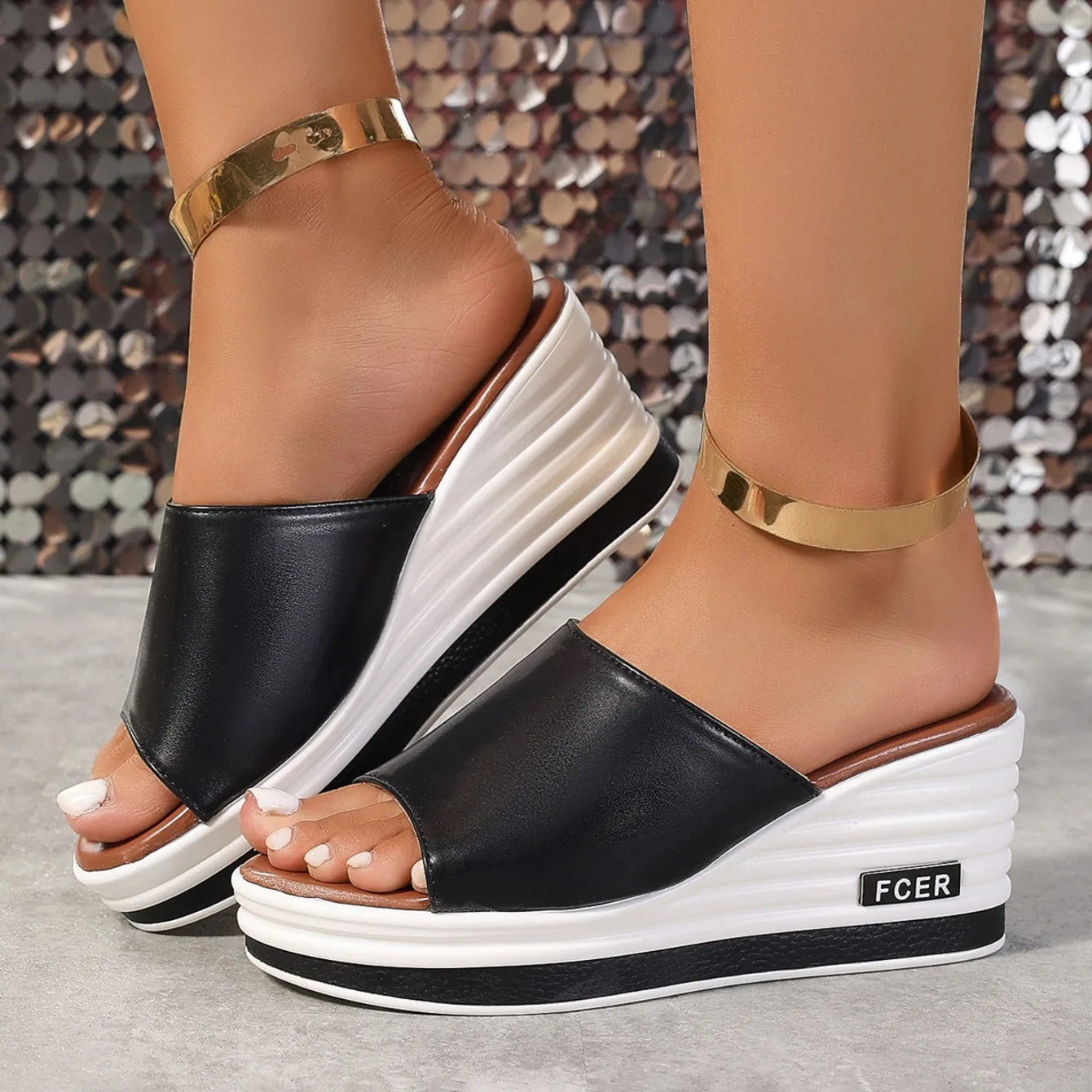 Sommer Damen Bequeme Trendige Sandalen Plus Größe rutschfeste Casual Damen Sandalen Plateau Open Toe Damenschuhe Zapatos De Mujer