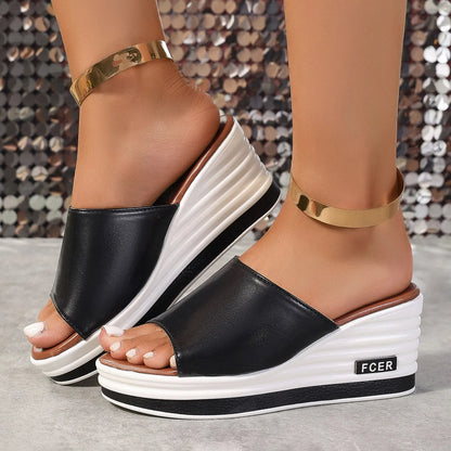 Donne di estate Comodi Sandali di Tendenza Più Il Formato antiscivolo Casual Sandali Delle Donne Della Piattaforma Open Toe Scarpe Da Donna Zapatos De Mujer