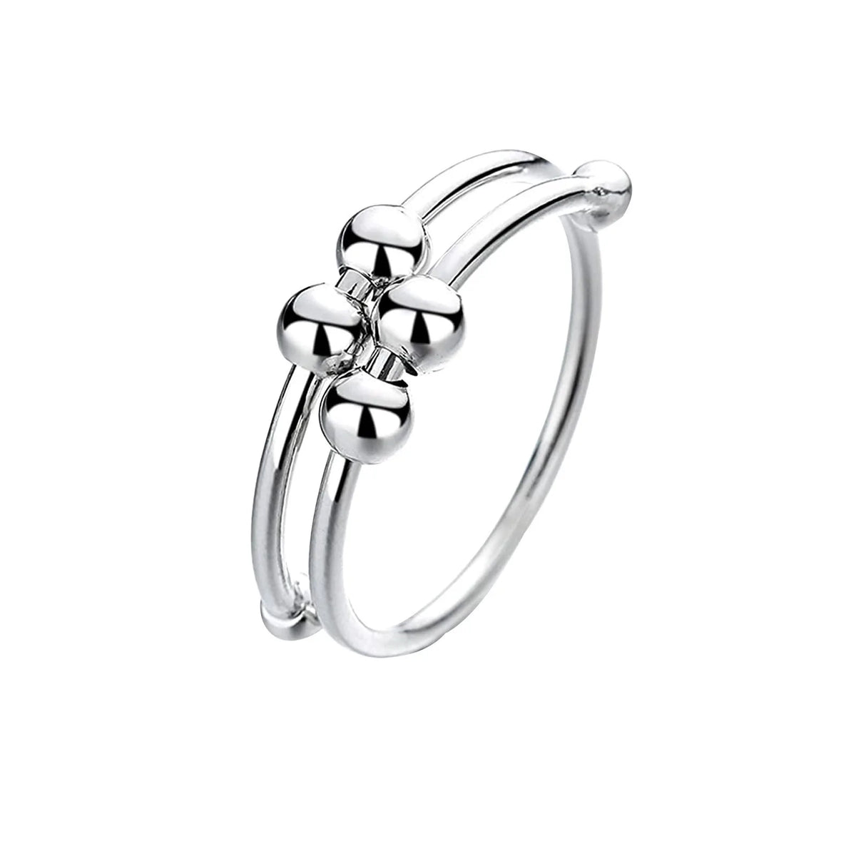 Anelli di ansia punk per donna uomo spirale Fidget perline anello gioielli di tendenza piacevole ruota liberamente anello in acciaio inossidabile antistress regalo