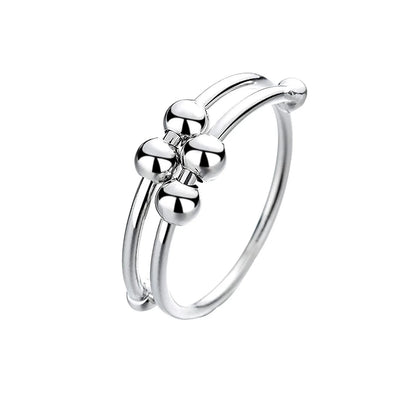 Anelli di ansia punk per donna uomo spirale Fidget perline anello gioielli di tendenza piacevole ruota liberamente anello in acciaio inossidabile antistress regalo