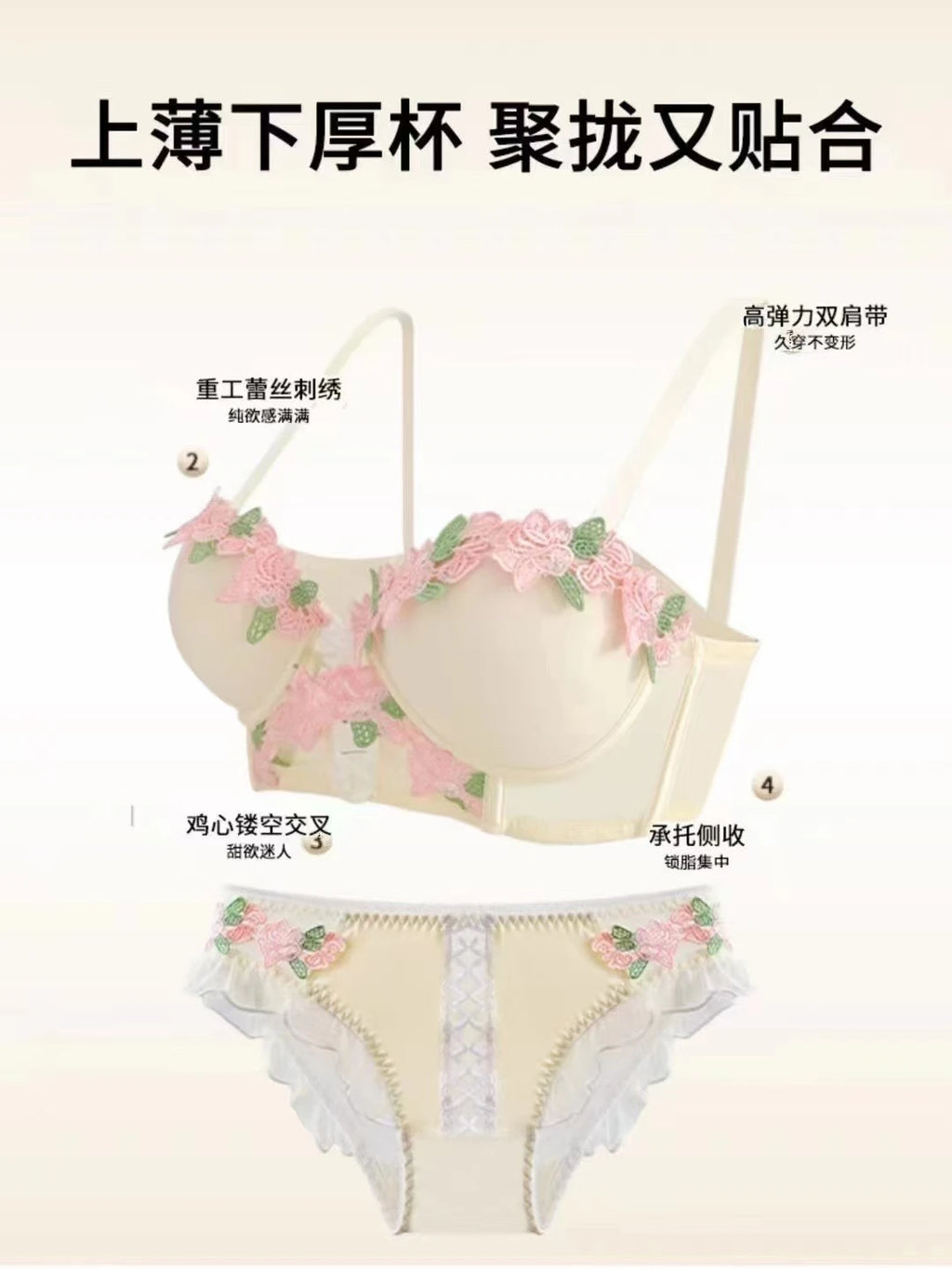 MOYISU London Anime Bralette - Delicato reggiseno senza fili per adolescenti, lingerie estiva giapponese Busto piccolo Allure sottile aderente