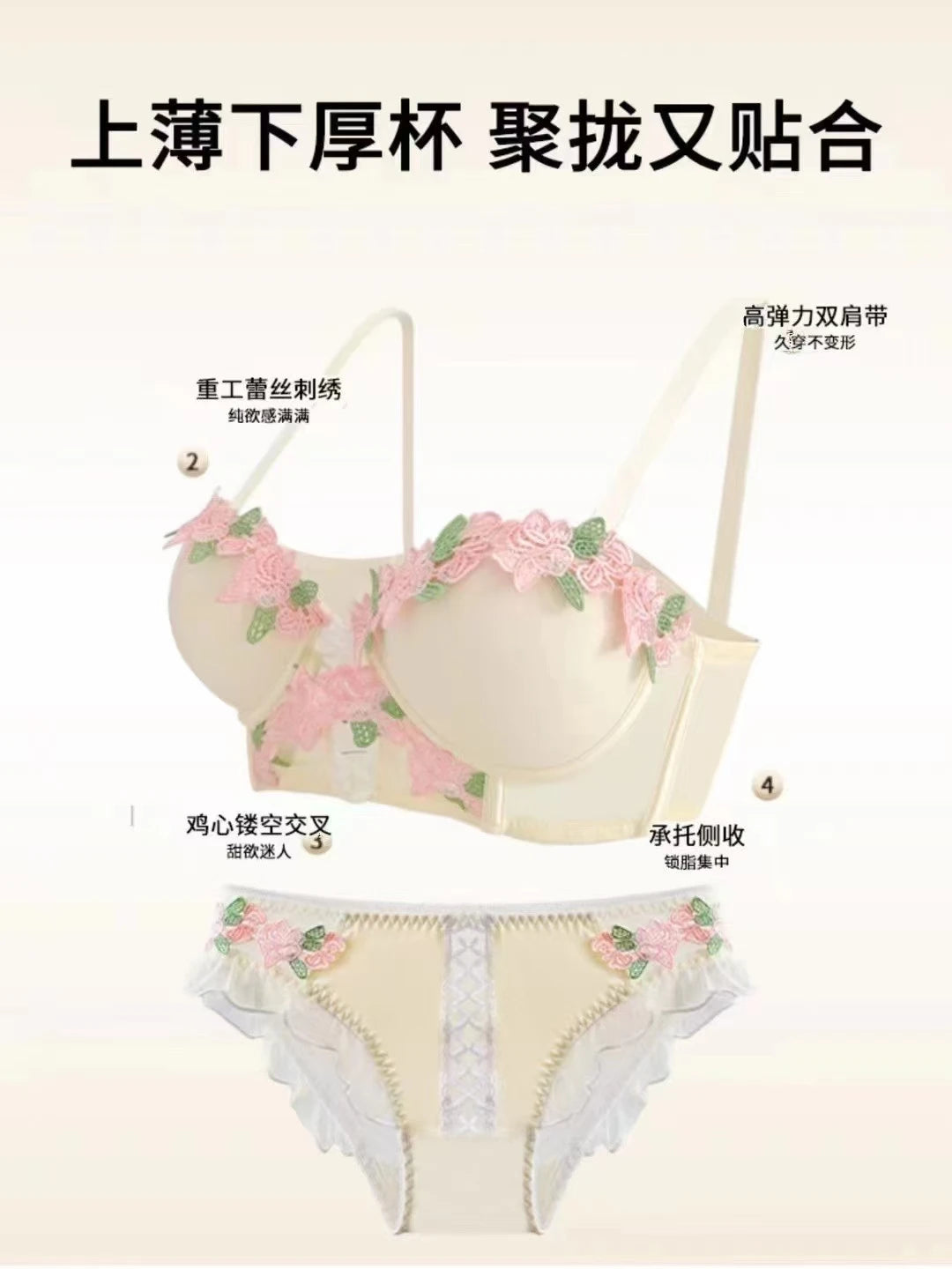 MOYISU London Anime Bralette - Delicato reggiseno senza fili per adolescenti, lingerie estiva giapponese Busto piccolo Allure sottile aderente