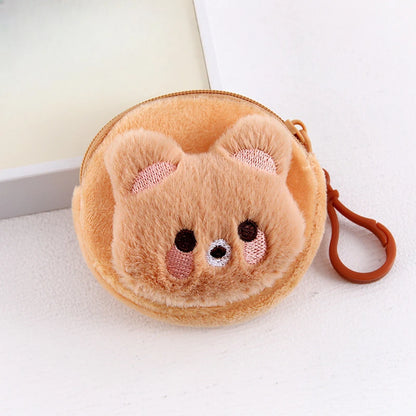 Cartone animato animale ragazzi portamonete in peluche bambini portamonete con cerniera custodia portaoggetti simpatici animali portafogli donna mini borsa regalo per bambini